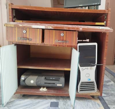 Safe Computer Table For Children With Cupboard