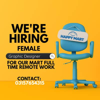 We Are Hiring Female Graphic Designer