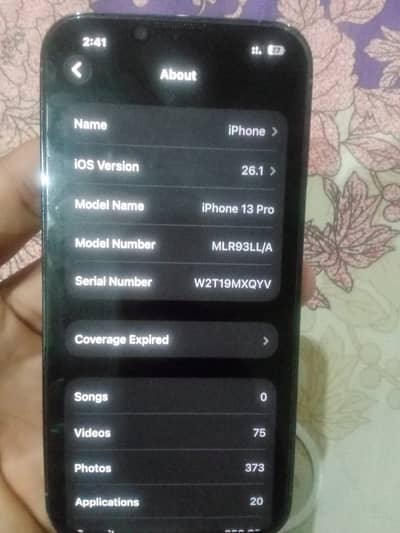 Iphone 13 pro pta approved(256Gb)100 percent battery health