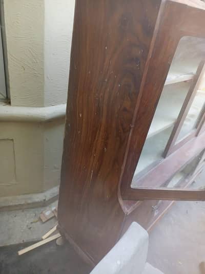 wooden showcase for crockery