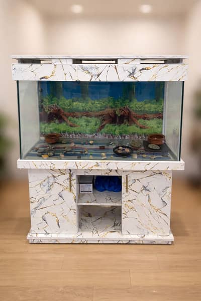 4 Feet 12mm glass Aquarium with Accessories