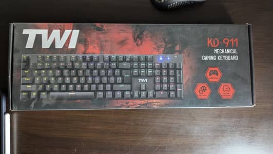TWI KD-911 mechanical gaming keyboard, box packed.