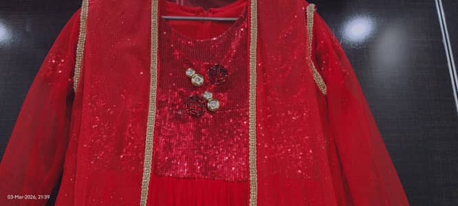 Beautiful Designer Red Fancy Dress - Excellent Condition