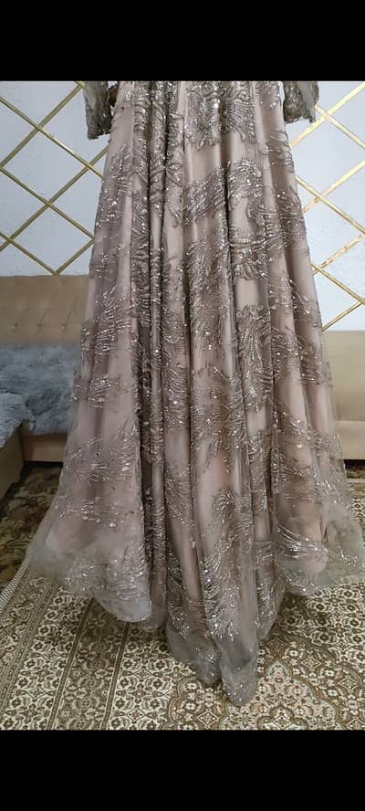 Turkish style dress with long tail