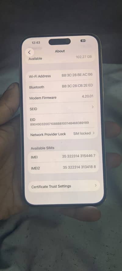 Apple iPhone 14 Pro Max 128gb e-sim j. v