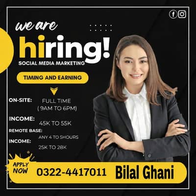 Hiring Staff for Lahore (Male & Female) – Part Time / Full Time