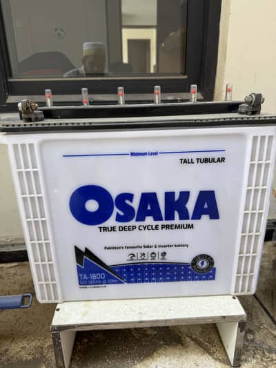 Osaka Tall Tubular 12v TA-1800 Battery for Solar & Inverter