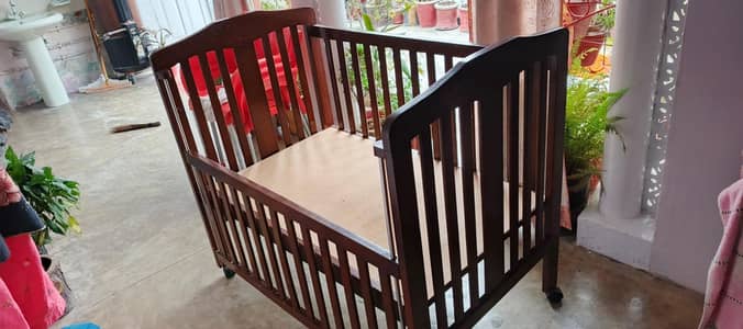 wooden cot