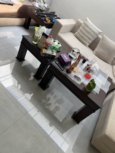 1 Center and 2 Side Tables for Sale