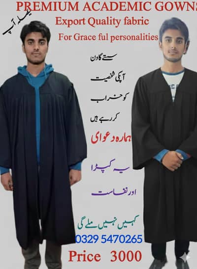 Teacher Gown | Advocate Gown | Lawyer Coat | Court Dress | Black