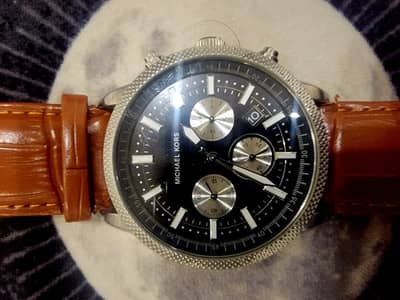 "AmeriAmerican Luxury – MK Chronograph with Genuine Leather