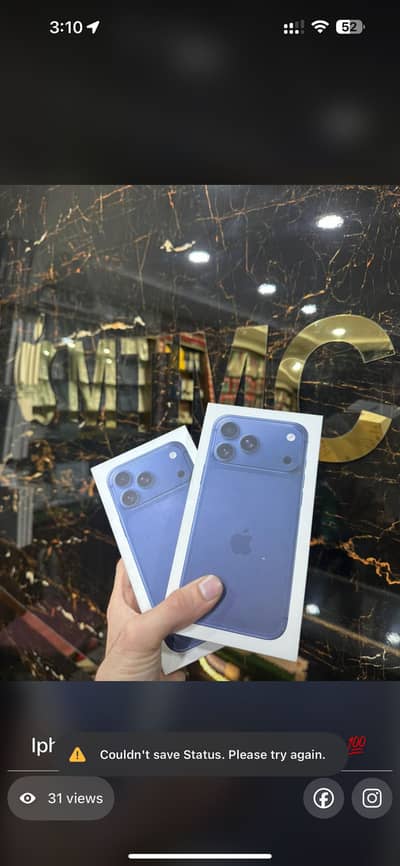 Iphone 17 pro max 256gb boxpack