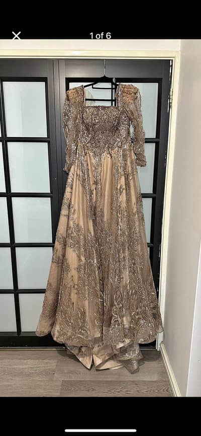 Turkish style dress with long tail