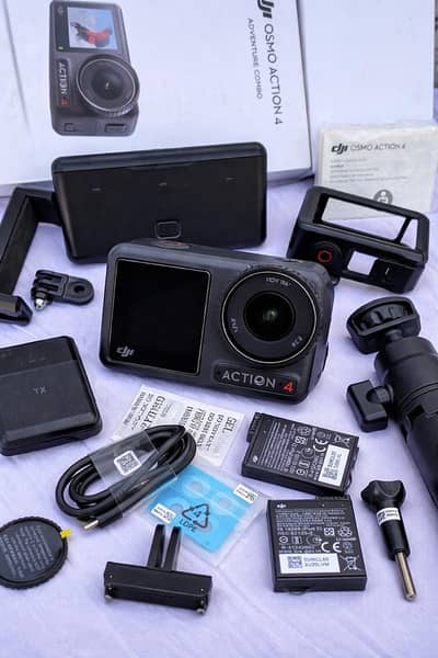DJI Osmo Action 4 Adventure Combo Box Opened Brand New,10/10 condition