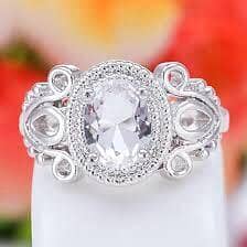 Elegant Women Zircon Ring in 925 Sterling Silver – Perfect Gift, 18 mm