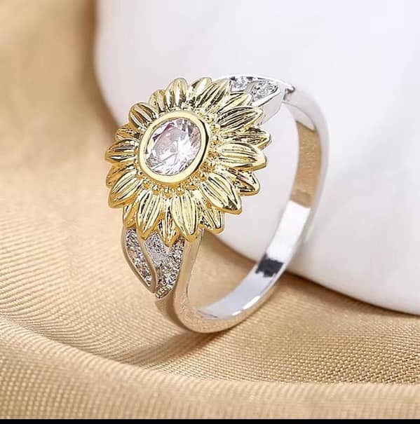 Sterling Silver Sunflower Ring – Birthday & Anniversary Gift for Women