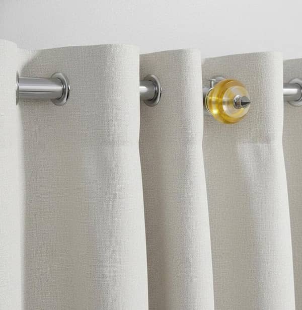 Dual-Size Curtain Rod Holder for 1 Inch & 3/4 Inch Pipes | Steel/Yellow, Red Finish Pack of 2