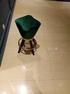 Wooden velvet poshish stool