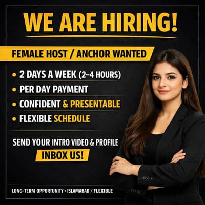 Part Time Female Host Needed for Media Page