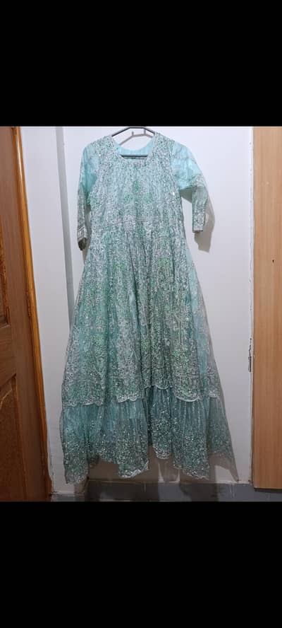 Fancy walima maxy with jewelry bag and bangles