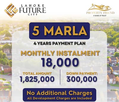 5 Marla Residential Plots On Easy Installments With No Hidden Charges