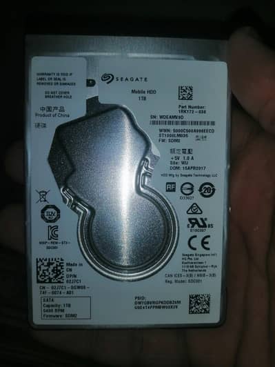 Seagate 1TB hard drive