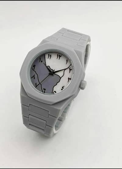 1 Pices Men's Carbon Fiber New Design Arabic Aura Watch With Free Box