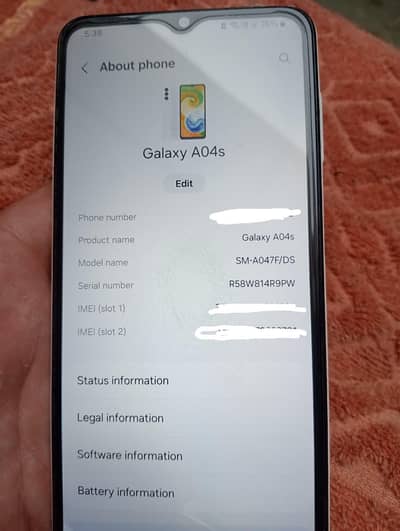 Samsung A04s 4/128 White color