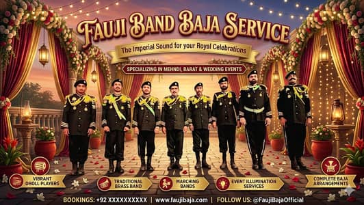 Fuji  Pipe Band / Fauji pipe band / Dhol  for wedding , mehndi , event
