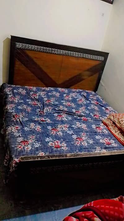 bed with matris urgent sale