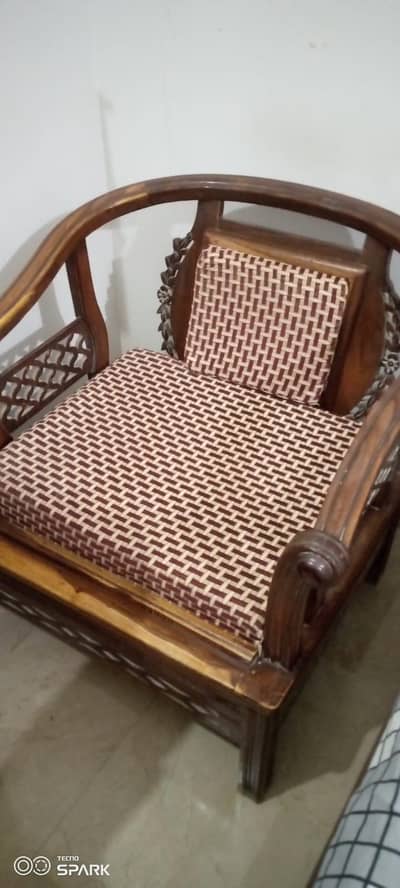 2 seater sofa set  with glass top wooden center table