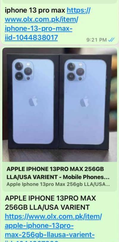 Apple iPhone 13 Promax 256 (Mint Condition)