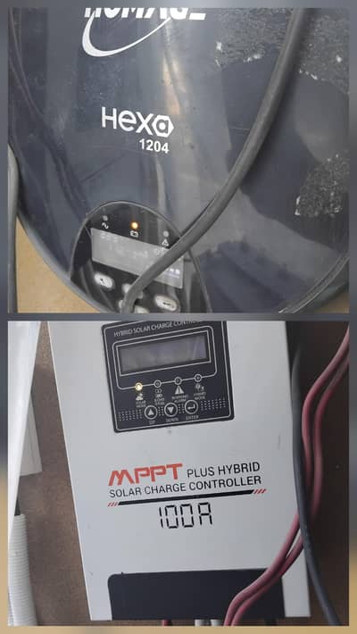 homage hexa 1204 (900watt)+ simtek 100 A mppt solar charge controller