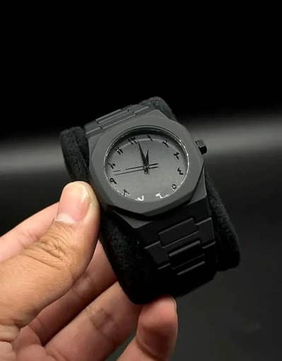 black and white men aura Arabic watch