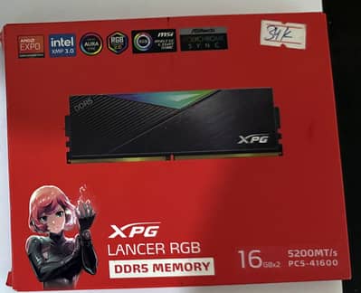 XPG Lancer RGB DDR5 Memory Ram 16GBx2 32GB 5200MTs CL38