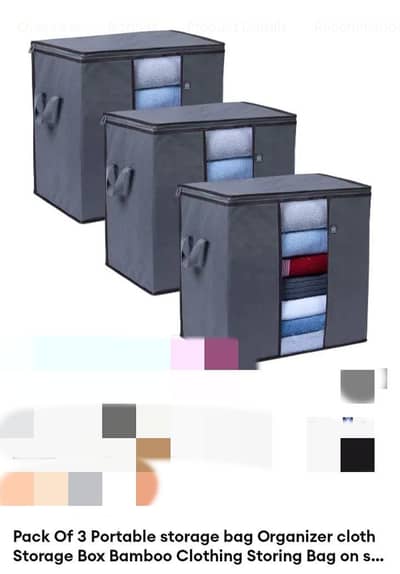 kapde rakhne wala bag 3 piece