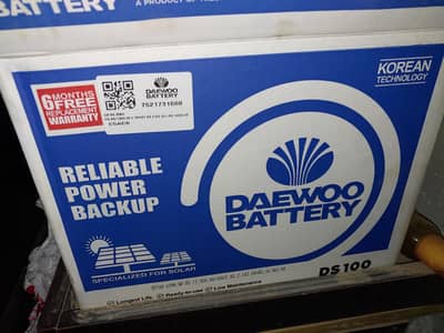 Daewoo Ds 100 65Ah Brand new only 3 weeks used battery