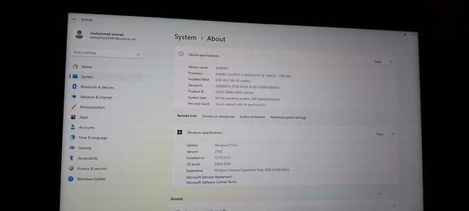 Lenovo Core i5 8th gen laptop | 8GB RAM | 256G