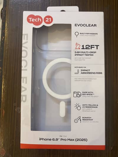 Original Tech21 Evoclear Case for iphone 17 Pro Max from UK
