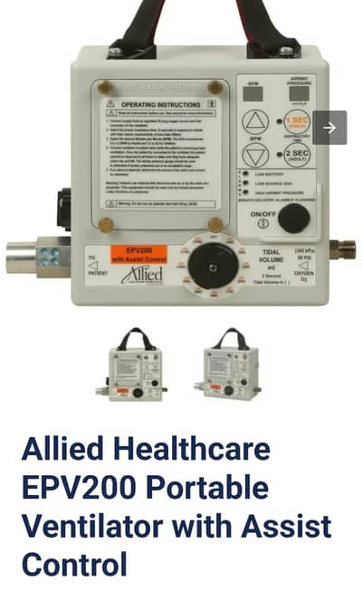 Allied Healthcare EPV200 Portable Ventilator with Assist Control