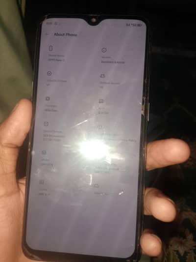 oppo Reno z ram 8 258 battery time good condition 10 9 panel change ha