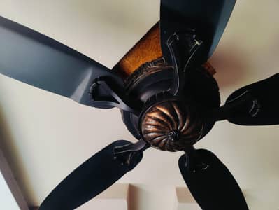 GFC Modern Black Ceiling Fan For Sale | 5 Large Wings / Blades | Used