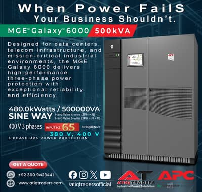 MGE Galaxy 6000 – 500kVA Industrial UPS