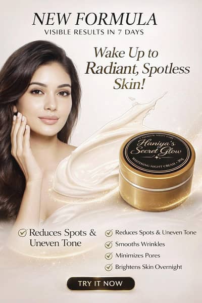 “Whitening Night Cream – Spots, pores, wrinkles or whitening ke liye.