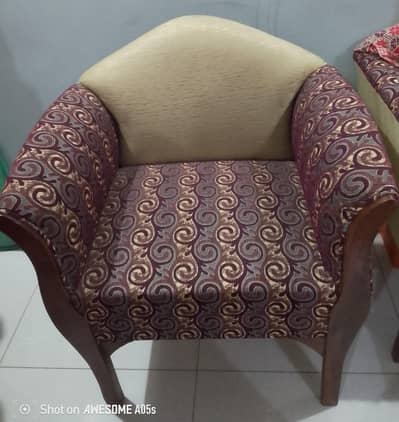 5 seater sofa set in pure wood