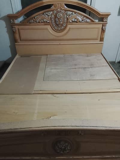 wooden bed