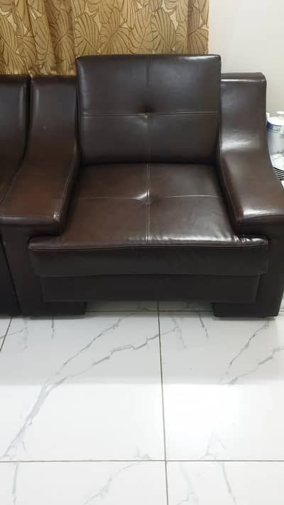 Original Master Molty Foam leather 7 seater sofa set