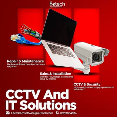 Networking, cctv camera installation, cameras sales, and IT services