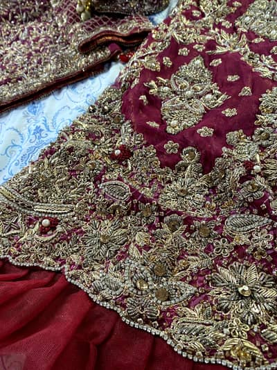 Barat Bridal lehenga/ Barat wear/ wedding dress/ heavy Lehnga