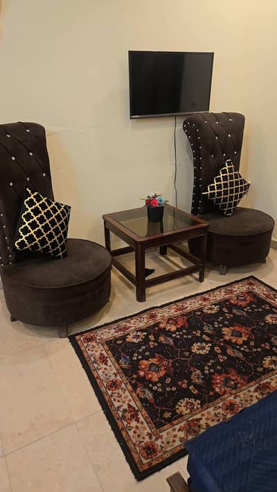 Coffee chairs  Velvet brown color 9/10